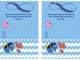 Free Printable Finding Nemo Birthday Invitations Finding Nemo Birthday Invitations Birthday Printable