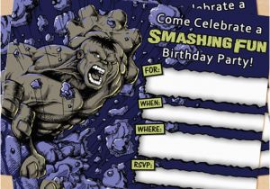 Free Printable Hulk Birthday Invitations Free Printable Grey Incredible Hulk Birthday Invitation