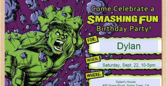 Free Printable Hulk Birthday Invitations Free Printable Incredible Hulk Birthday Invitation