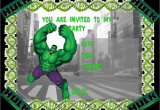 Free Printable Hulk Birthday Invitations Hulk Party Invitations Free