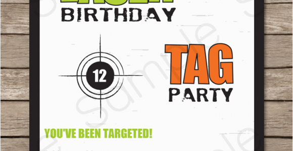 Free Printable Laser Tag Birthday Invitations Free Printable Laser Tag Birthday Party Invitations