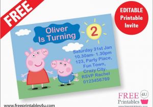 Free Printable Peppa Pig Birthday Invitations Free Peppa Pig Invites Freeprintables4u Com Peppa Pig