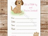 Free Printable Puppy Birthday Invitations Puppy Dog Invitation for Girls Fill In the Blank
