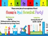 Free Printable Science Birthday Party Invitations Science Birthday Party Invitations