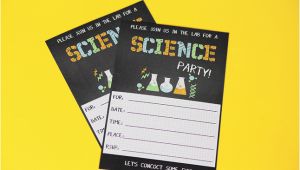 Free Printable Science Birthday Party Invitations Science Party Printables Birthday Parties