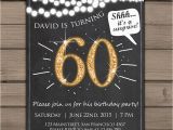 Free Printable Surprise 60th Birthday Invitations 60th Birthday Invitation Gold Glitter Surprise Party