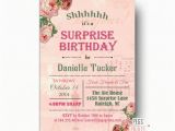 Free Printable Surprise 60th Birthday Invitations Shabby Chic Surprise Party Invitation Printable Surprise