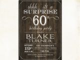 Free Printable Surprise 60th Birthday Invitations Surprise 60th Birthday Invitation Any Age Rustic