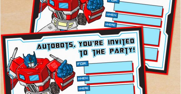 Free Printable Transformer Birthday Invitations Free Printable G1 Transformers Birthday Invitation