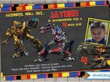 Free Printable Transformer Birthday Invitations Transformers 4 Personalized Photo Birthday Invitations
