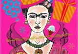 Frida Kahlo Birthday Card Frida Kahlo Art original Collage Frida Celebrates by