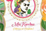 Frida Kahlo Birthday Invitations Frida Kahlo Invitations Frida Kahlo Birthday Invitations