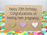 Funny 20th Birthday Cards Funny 20th Birthday Card Congratulations On Beating Teen