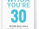 Funny 30th Birthday Card Messages Funny 30th Birthday Card whoa You 39 Re 30 for Kendra