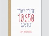 Funny 30th Birthday Card Messages today You 39 Re 10 950 Days Old Happy 30th Birthday Funny