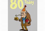 Funny 80th Birthday Cards Funny 80th Birthday Cartoon Personalized Card Zazzle Com