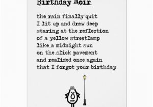Funny Birthday Card Rhymes Birthday Noir A Funny Belated Birthday Poem Card