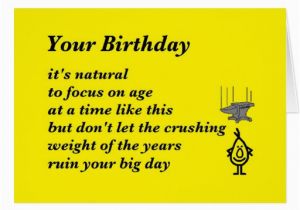 Funny Birthday Card Rhymes Your Birthday A Funny Birthday Poem Card Zazzle