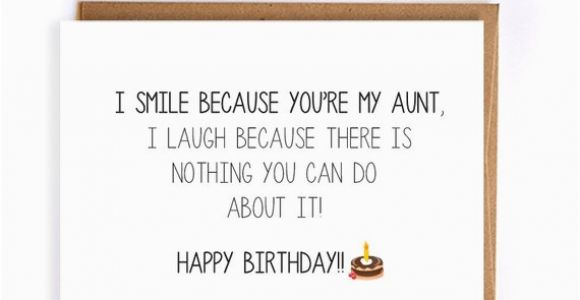 Funny Birthday Cards for Aunts Funny Happy Birthday Card for Aunt Blank Greeting Cards Cute