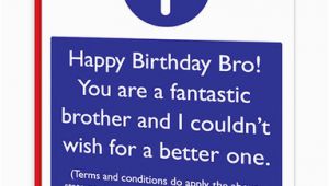 Funny Birthday Cards for Brothers Brother T Cs Birthday Card Brainboxcandy Com