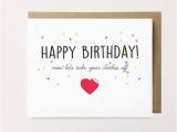 Funny Dirty Birthday Cards for Him Funny Birthday Card Naughty Birthday Card for Him Sexy