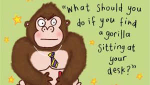 Funny Jokes for A Birthday Card Gorilla Funny Joke Birthday Card for Kids Tw434