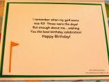 Funny Notes for Birthday Cards Birthday Card for A Golfer
