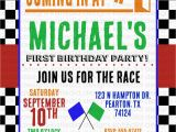 Gay 40th Birthday Ideas Race Car Birthday Invitation Little Boy 1st Birthday