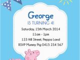 George Pig Birthday Invitations Peppa Pig George Pig Birthday Party Personalised