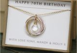 Gifts for Her 70th Birthday 70th Birthday Gift for Her April Birthstone Necklace for Mom