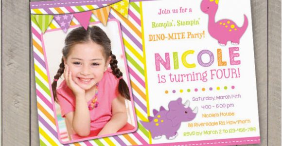 Girl Dinosaur Birthday Invitations 15 Dinosaur Birthday Invitations Free Psd Vector Eps