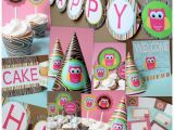 Girl Owl Birthday Decorations Owl Girl Party Package Dimple Prints Shop