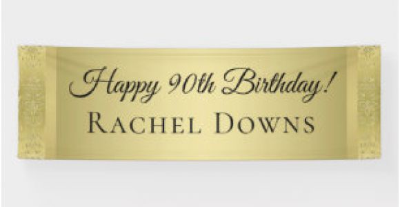 Gold Happy Birthday Banner Uk Happy Birthday Posters Prints Zazzle Uk