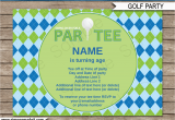 Golf themed Birthday Party Invitations Golf Party Invitations Template Golf Birthday Party