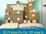 Good 30th Birthday Gifts for Husband 30th Birthday Gift Idea 30 Presents for 30 Years the