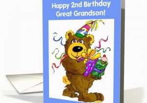 Great Grandson 2nd Birthday Card Great Grandson 2nd Birthday Bear Card 465820