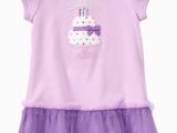 Gymboree Birthday Girl Dress toddler Girls soft Lavender Birthday Girl Bow Cake Tulle