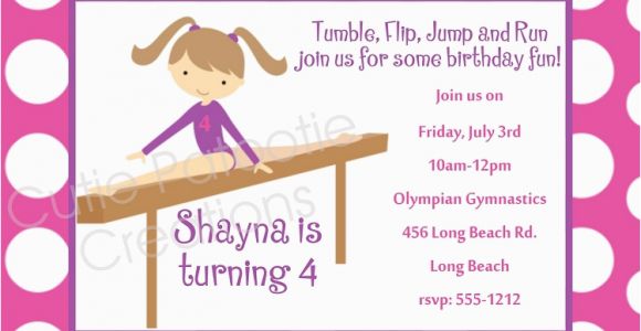 Gymnastics Birthday Party Invitations Printable 7 Best Images Of Gymnastic Birthday Invitations Printable