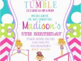 Gymnastics Birthday Party Invitations Printable Gymnastics Birthday Party Invitations Printable or Digital