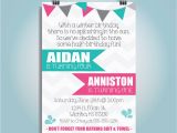 Half Birthday Invitation Printable Chevron Sibling Half Birthday Invite Aidan