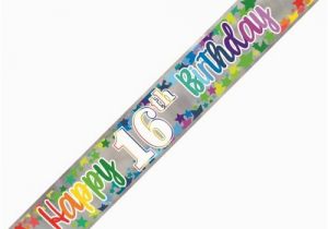 Happy 16th Birthday Banners Banner Happy 16th Birthday Foil Stars Partyshop Co Nz