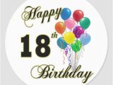 Happy 18th Birthday Gifts for Him Happy 18th Birthday Gifts Classic Round Sticker Zazzle