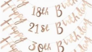 Happy 30th Birthday Banner Rose Gold Rose Gold Happy Birthday Banner 18th 21st 30th 40th