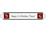 Happy 3rd Birthday Banner Printable 3 Happy Birthday Party Supplies 3rd Birthday Red Table