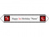 Happy 3rd Birthday Banner Printable 3 Happy Birthday Party Supplies 3rd Birthday Red Table