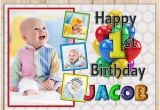 Happy 3rd Birthday Banner Printable Personalised Happy First 1st Birthday Poster Banner Print