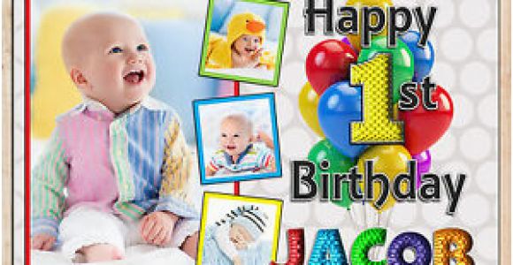 Happy 3rd Birthday Banner Printable Personalised Happy First 1st Birthday Poster Banner Print