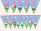 Happy 3rd Birthday Banner Printable Welcome to Printablesolution Instant Download Peppa