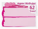 Happy 62nd Birthday Cards Happy 62nd Birthday Greeting Card Zazzle