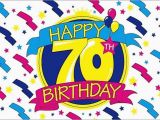 Happy 70th Birthday Decorations Happy 70th Birthday Party Banner 5 39 X3 39 Flag Ebay